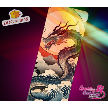 Drachen Lesezeichen nr. 9 – Lesezeichen mit Metallic-Holo Effekt, Fantasy Stil