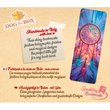 Dreamcatcher bookmark n.1 - metallic-holo effect bookmark, fantasy style