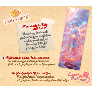 Angel bookmark n.1 - metallic-holo effect bookmark, fantasy style
