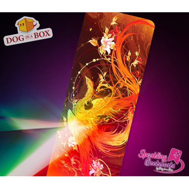 Phoenix bookmark n.1 - metallic-holo effect bookmark, fantasy style
