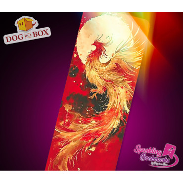 Marque-page Phénix n.2 - Marque page effet métallisé-holographique, style fantaisie