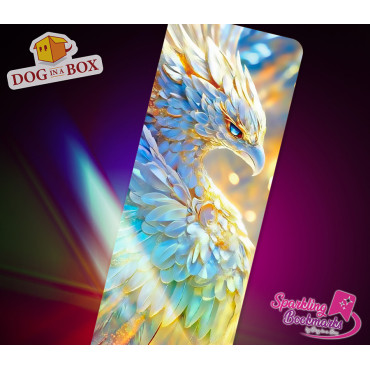 Segnalibro fenice n.3 - segnalibri effetto metallico-olografico, stile fantasy