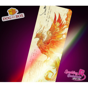 Segnalibro fenice n.5 - segnalibri effetto metallico-olografico, stile fantasy