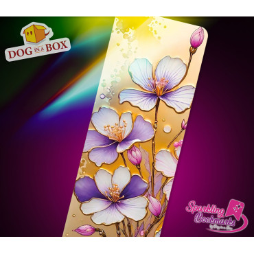 Marque-page Fleurs n.3 - marque-page effet métallisé-holo, idée cadeau pour les lecteurs