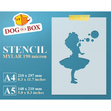 Stencil bambina con bolle...