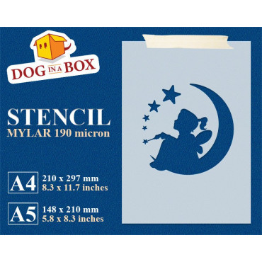 Stencil fatina sulla luna -...