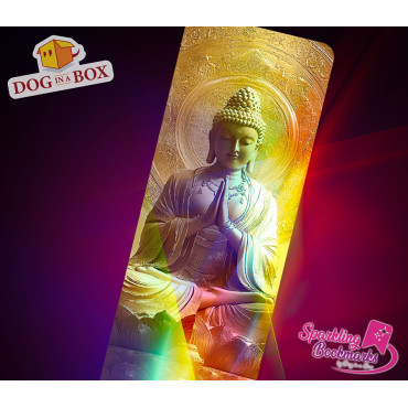 Marque-page Buddha n.1 - Marque-page effet métallisé-holographique, idée cadeau pour les amateurs de yoga