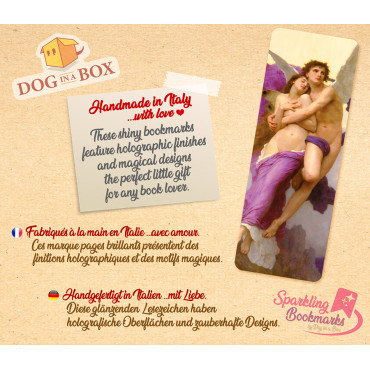 Marque-page Psyché et Amour n.1 - Marque-page William Bouguereau effet métallisé-holo