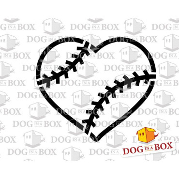 Baseball heart stencil - Reusable stencil for baseball wall decors, fabrics and wood signs.