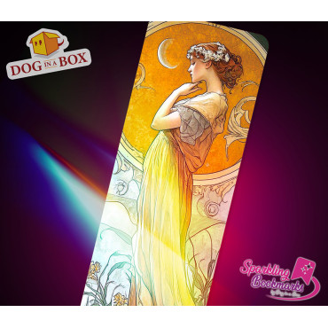 Segnalibro Art Nouveau n.2 - Segnalibro donna di classe con effetto olografico metallizzato