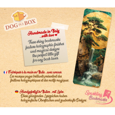 Bonsai bookmark n.3 - metallic-holo effect bookmarks, Japanese style