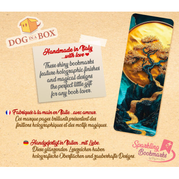 Bonsai bookmark n.4 - metallic-holo effect bookmarks, Japanese style