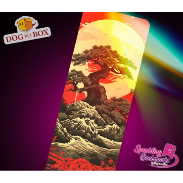 Bonsai bookmark n.5 - metallic-holo effect bookmarks, Japanese style