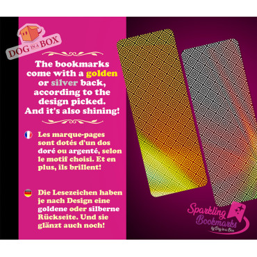 Bücherregal Lesezeichen nr.2 – Lesezeichen mit Metallic-Holo Effekt, Geschenkidee für Buchliebhaber