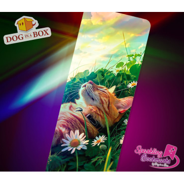 Katzen Lesezeichen nr.1 – Lesezeichen mit Metallic-Holo-Effekt, Anime Stil