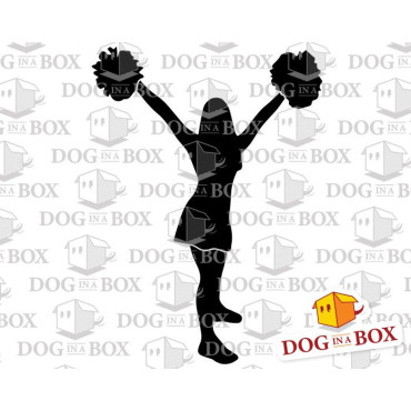 Cheerleader stencil n.2 - Reusable stencil for sport wall decors, fabrics and wood signs.