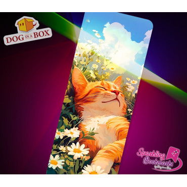 Katzen Lesezeichen nr.2 – Lesezeichen mit Metallic-Holo-Effekt, Anime Stil