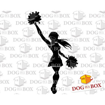 Cheerleader stencil n.1 - Reusable stencil for sport wall decors, fabrics and wood signs.