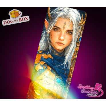 Segnalibro donna elfo n.2 - segnalibro effetto olografico metallizzato, stile fantasy