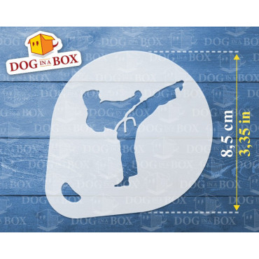 Stencil di football, karate e pallavolo (set di 3) - Stencil per decorazioni in polvere di cacao cappuccino e caffè