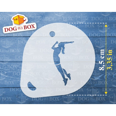 Pochoirs de football, de karaté et de volleyball (lot de 3) Pochoir de décoration en poudre de cacao Cappuccino et café - pochoi