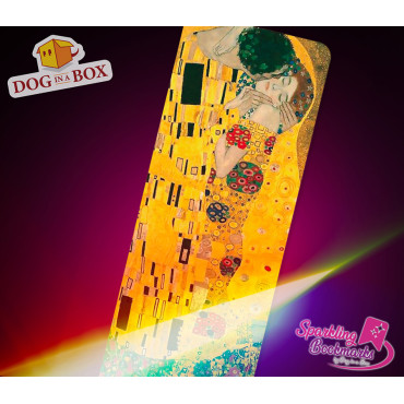 Klimt Lesezeichen nr.1 – Lesezeichen mit Metallic-Holo Effekt, goldenes Lesezeichen von Gustav Klimt