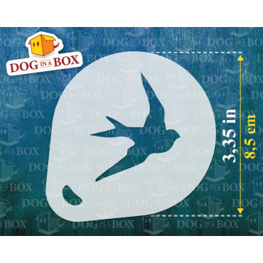 Pochoirs oiseaux forestiers (lot de 3) pochoir décor poudre de cacao Cappuccino et café - pochoirs de peinture de visage