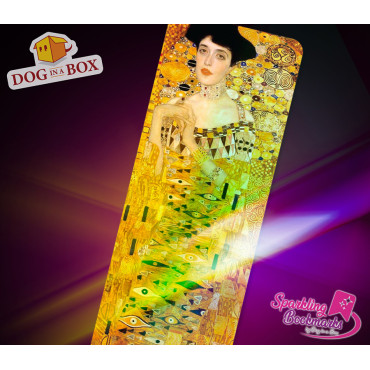 Marque-page Klimt n.3 - marque-page effet métallisé-holo, marque-page doré Gustav Klimt