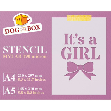 Stencil "It's a Girl" -...