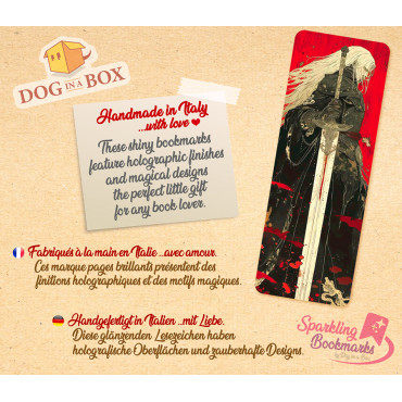 Knight bookmark n.1 - metallic-holo effect bookmark, fantasy style