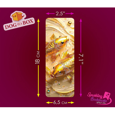 Koi carp bookmark n.1 - metallic-holo effect bookmark, Japanese style