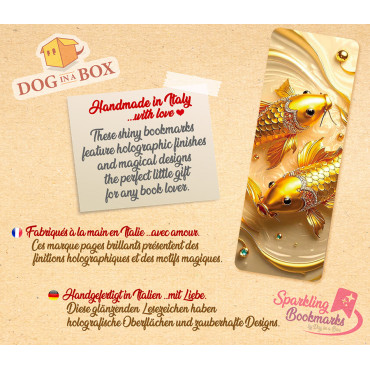 Koi carp bookmark n.1 - metallic-holo effect bookmark, Japanese style
