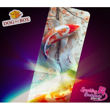 Koi carp bookmark n.2 - metallic-holo effect bookmark, Japanese style