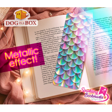 Mermaid bookmark n.1 - metallic-holo effect bookmark, mermaid's tail