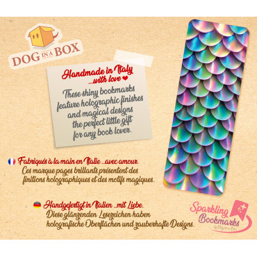 Mermaid bookmark n.1 - metallic-holo effect bookmark, mermaid's tail