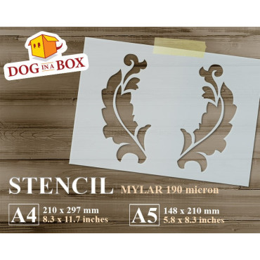 Damask stencil elements n. 8 - Reusable stencil for cake, wedding cakes, wall decors and wood signs