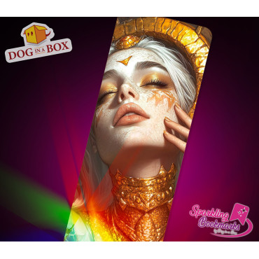 Königin Lesezeichen nr.1 - Lesezeichen mit Metallic-Holo Effekt, goldenes Fantasy Lesezeichen