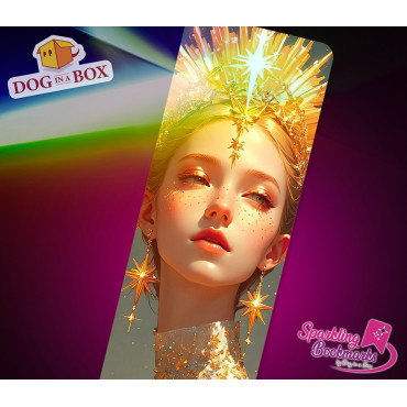 Marque-page Reine n.2 - marque-page effet métallisé-holo, marque-page fantaisie doré