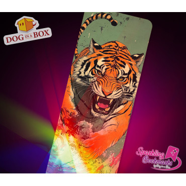 Tiger Lesezeichen nr.1 – Lesezeichen mit Metallic-Holo Effekt, japanischer Stil