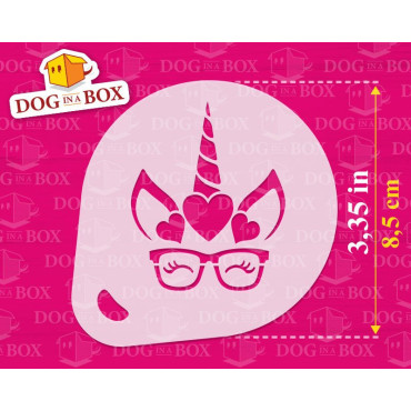 Pochoirs de licornes (lot de 6) pochoir de décoration de poudre de cacao Cappuccino et café - pochoir de peinture de visage