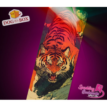 Tiger Lesezeichen nr.2 – Lesezeichen mit Metallic-Holo Effekt, japanischer Stil