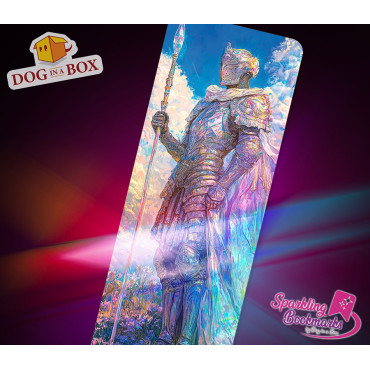 Warrior bookmark n.1 - metallic-holo effect bookmark, fantasy style