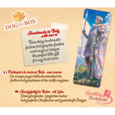 Warrior bookmark n.1 - metallic-holo effect bookmark, fantasy style