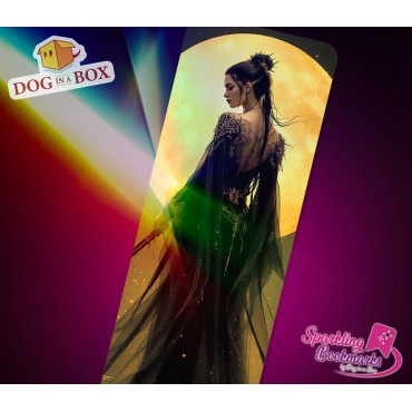 Warrior lady bookmark n.3 - metallic-holo effect bookmark, Japanese style