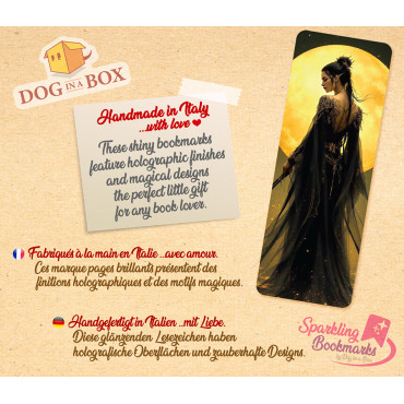 Warrior lady bookmark n.3 - metallic-holo effect bookmark, Japanese style