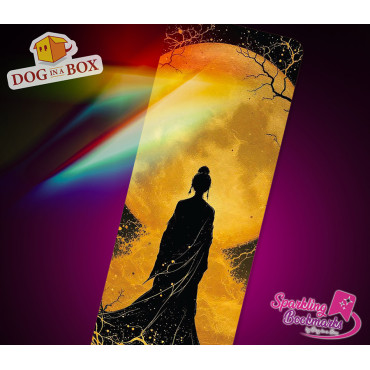 Warrior lady bookmark n.4 - metallic-holo effect bookmark, Japanese style