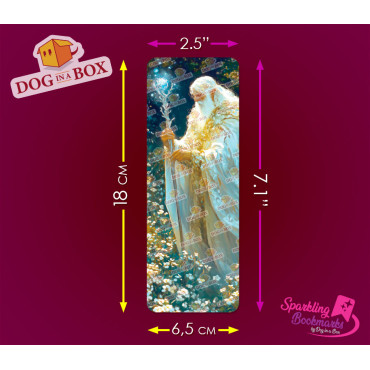 Wizard bookmark n.2 - metallic-holo effect bookmark, D&D sorcerer fantasy style