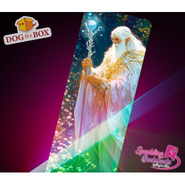 Wizard bookmark n.2 - metallic-holo effect bookmark, D&D sorcerer fantasy style