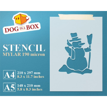 Pochoir bonhomme de neige n...