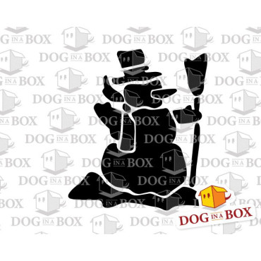 Snowman stencil n.3 - Reusable christmas stencil for wood signs, windows decor and walls